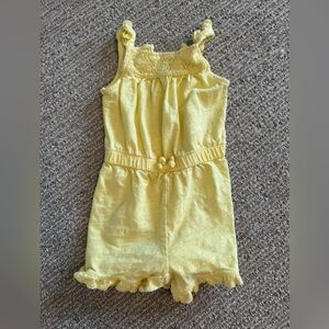 Carter's Sunny Yellow Lace Sleeveless Tank Romper